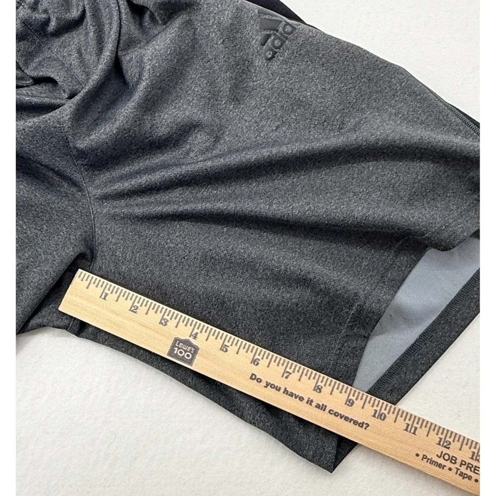 Adidas ClimaCool Athletic‎ Shorts Men's Large Gray Black Drawstring Gym Training